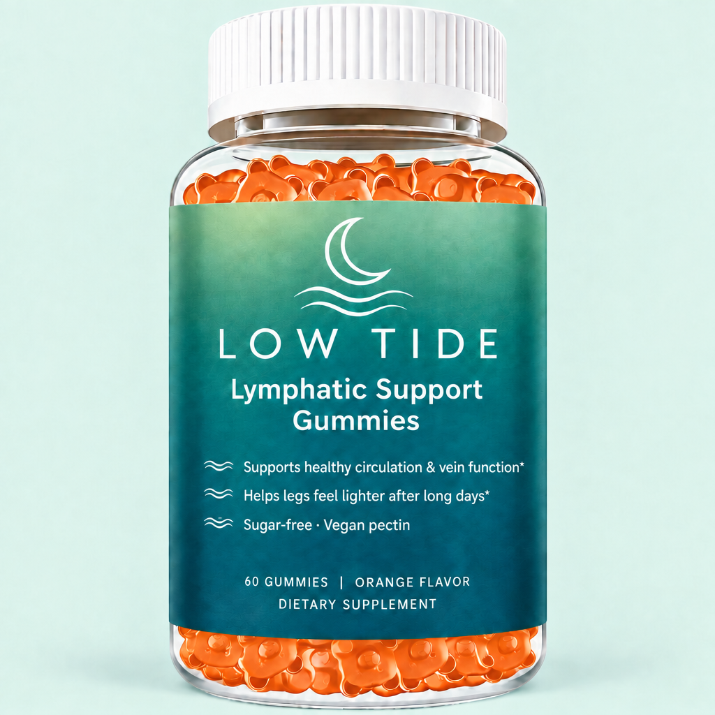 Low Tide Lymphatic Support Gummies bottle, front label