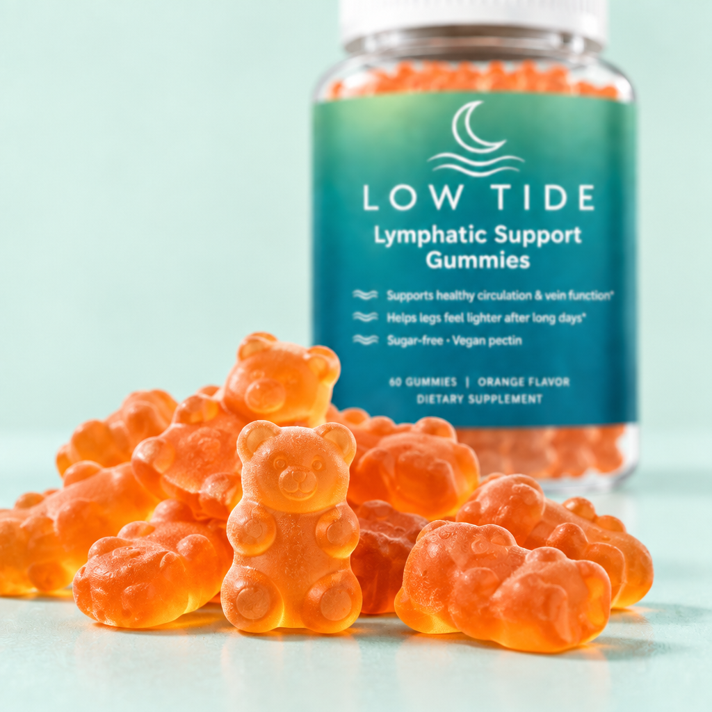 Orange flavored sugar-free gummies close-up